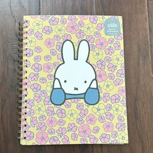Miffy Yellow and Pink Floral Spiral Notebook